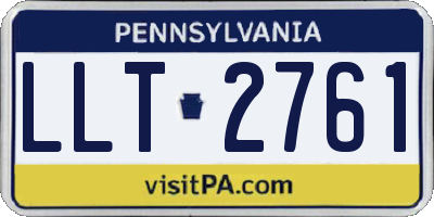 PA license plate LLT2761