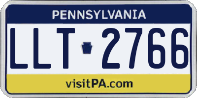 PA license plate LLT2766