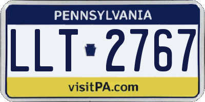 PA license plate LLT2767
