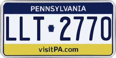 PA license plate LLT2770