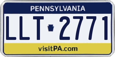 PA license plate LLT2771