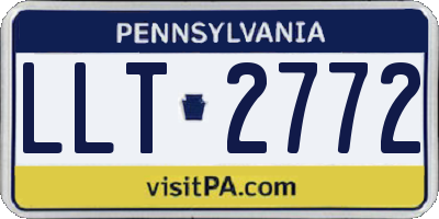 PA license plate LLT2772