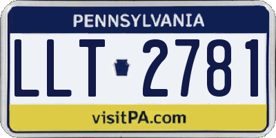 PA license plate LLT2781