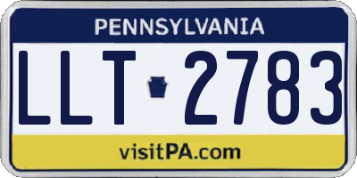 PA license plate LLT2783