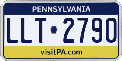 PA license plate LLT2790