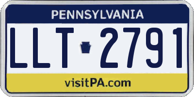 PA license plate LLT2791