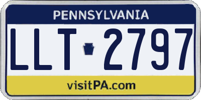 PA license plate LLT2797