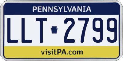 PA license plate LLT2799