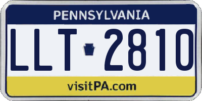 PA license plate LLT2810