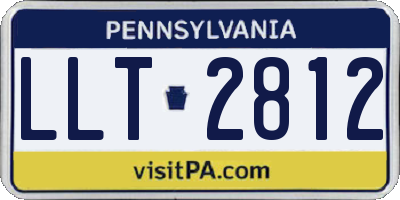 PA license plate LLT2812