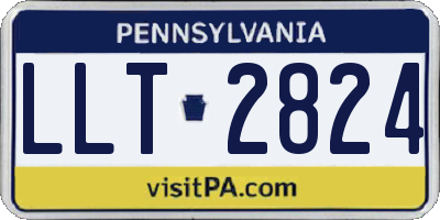 PA license plate LLT2824