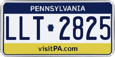 PA license plate LLT2825