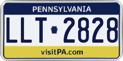 PA license plate LLT2828