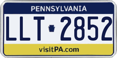 PA license plate LLT2852