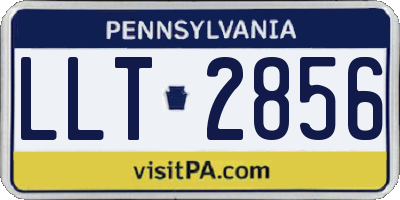PA license plate LLT2856
