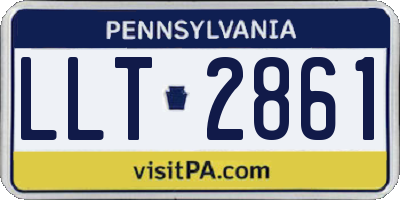 PA license plate LLT2861