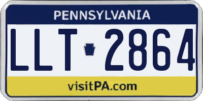 PA license plate LLT2864