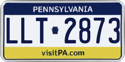 PA license plate LLT2873