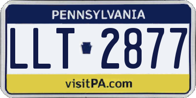 PA license plate LLT2877