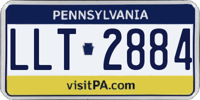 PA license plate LLT2884