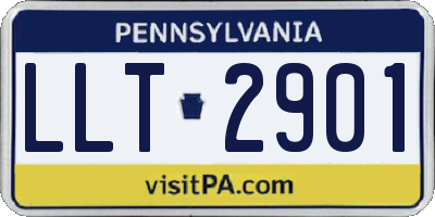 PA license plate LLT2901