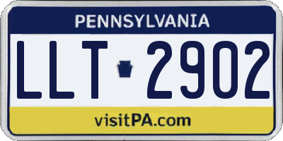 PA license plate LLT2902