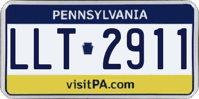 PA license plate LLT2911