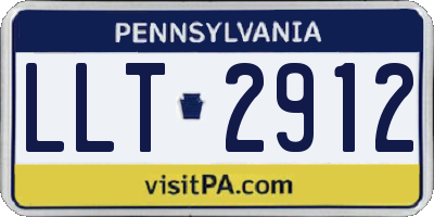 PA license plate LLT2912