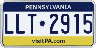 PA license plate LLT2915