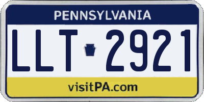 PA license plate LLT2921