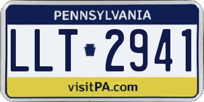 PA license plate LLT2941