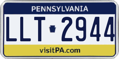 PA license plate LLT2944