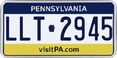 PA license plate LLT2945