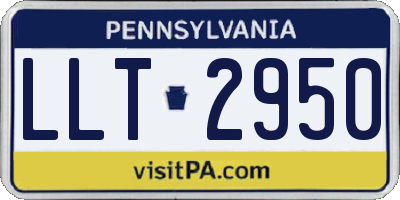 PA license plate LLT2950