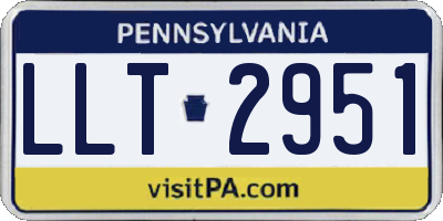 PA license plate LLT2951