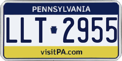 PA license plate LLT2955