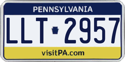 PA license plate LLT2957