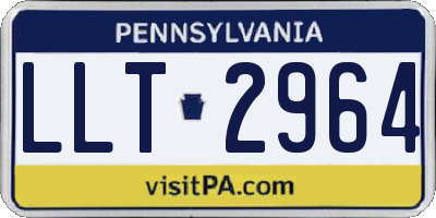 PA license plate LLT2964