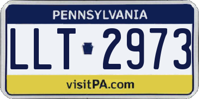 PA license plate LLT2973