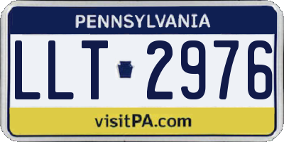 PA license plate LLT2976