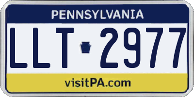 PA license plate LLT2977