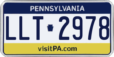 PA license plate LLT2978