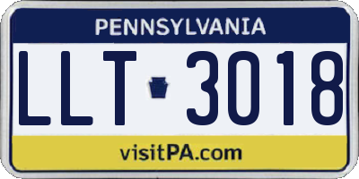 PA license plate LLT3018