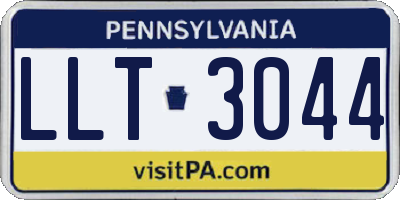 PA license plate LLT3044