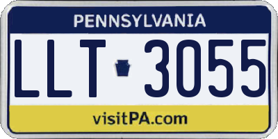 PA license plate LLT3055