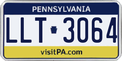 PA license plate LLT3064