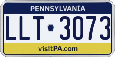PA license plate LLT3073