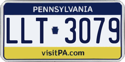 PA license plate LLT3079