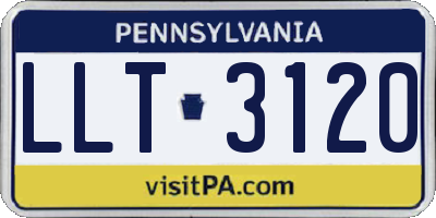 PA license plate LLT3120