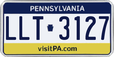 PA license plate LLT3127